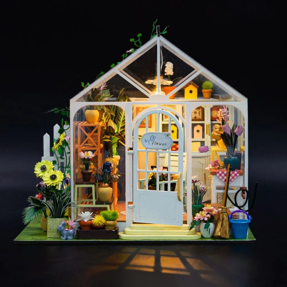 Maquette en bois maison miniature Fleur ensoleillée : vue 4