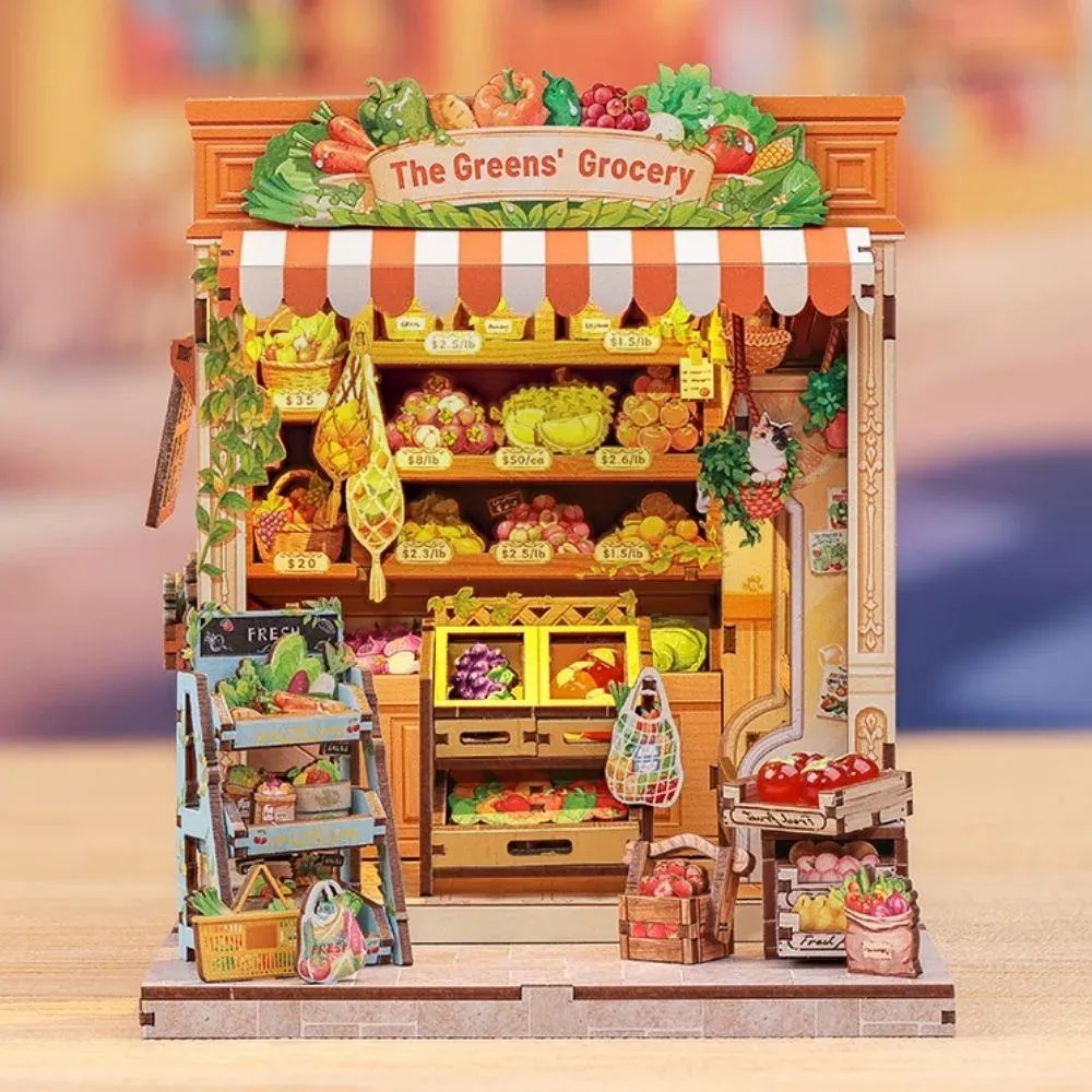 Maquette en bois maison miniature Fruits frais