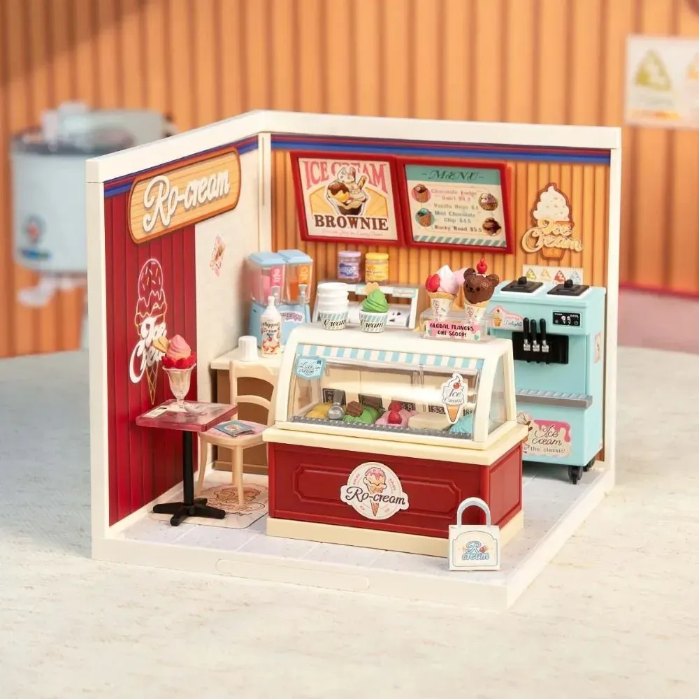 Maquette en bois maison miniature glace savoureuse
