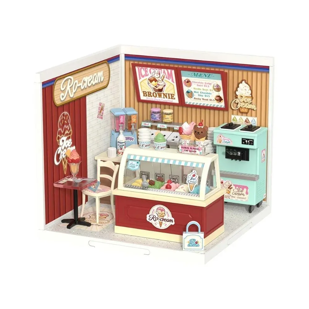 Maquette en bois maison miniature glace savoureuse : vue 2