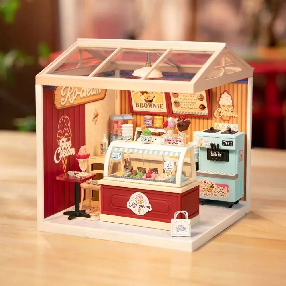 Maquette en bois maison miniature glace savoureuse : vue 3