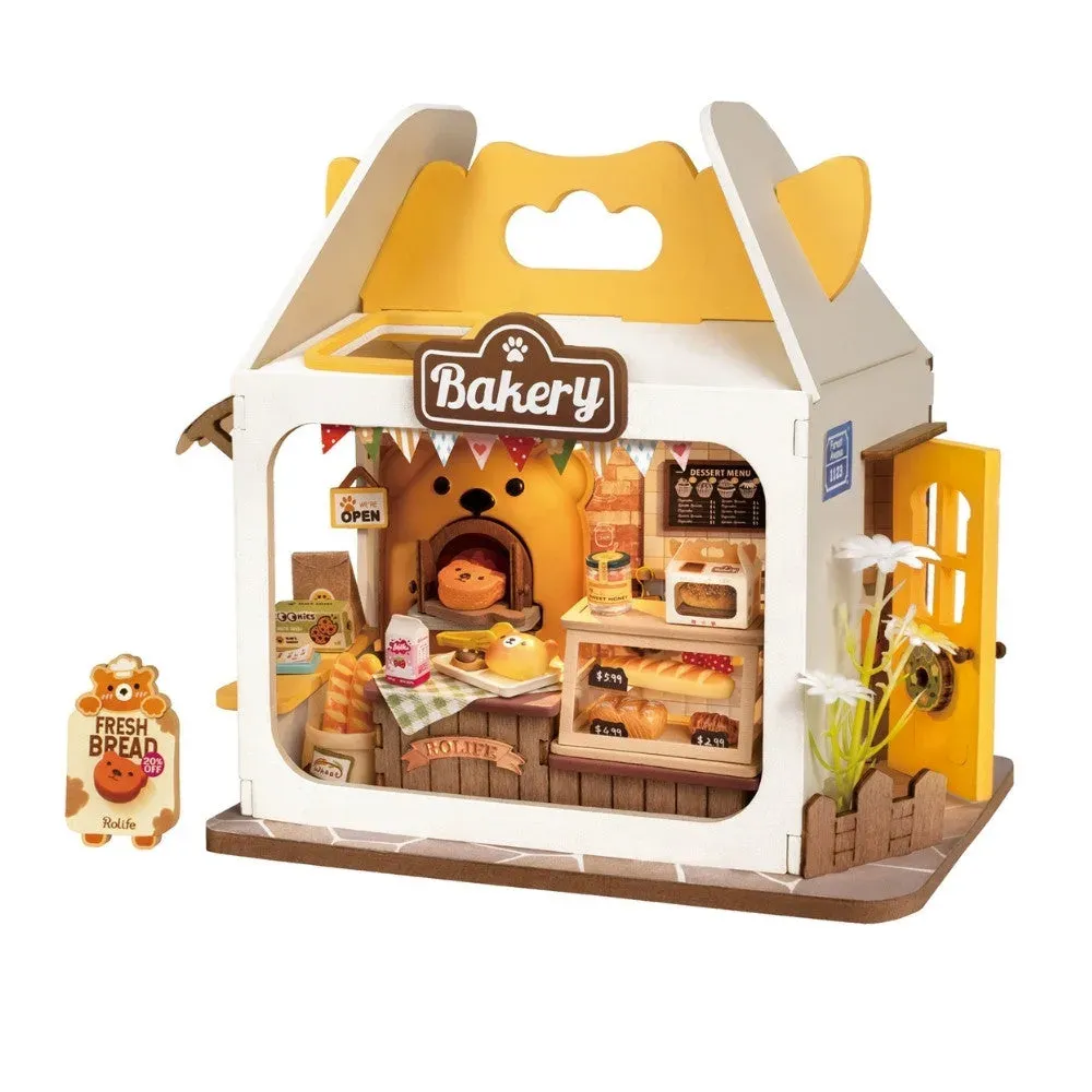 Maquette en bois maison miniature la boulangerie : vue 2