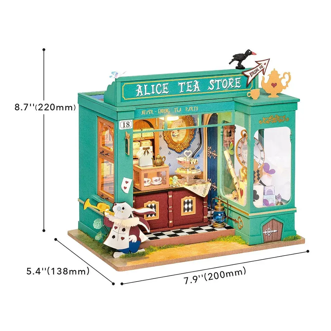 Maquette en bois boutique de thé miniature : vue 4