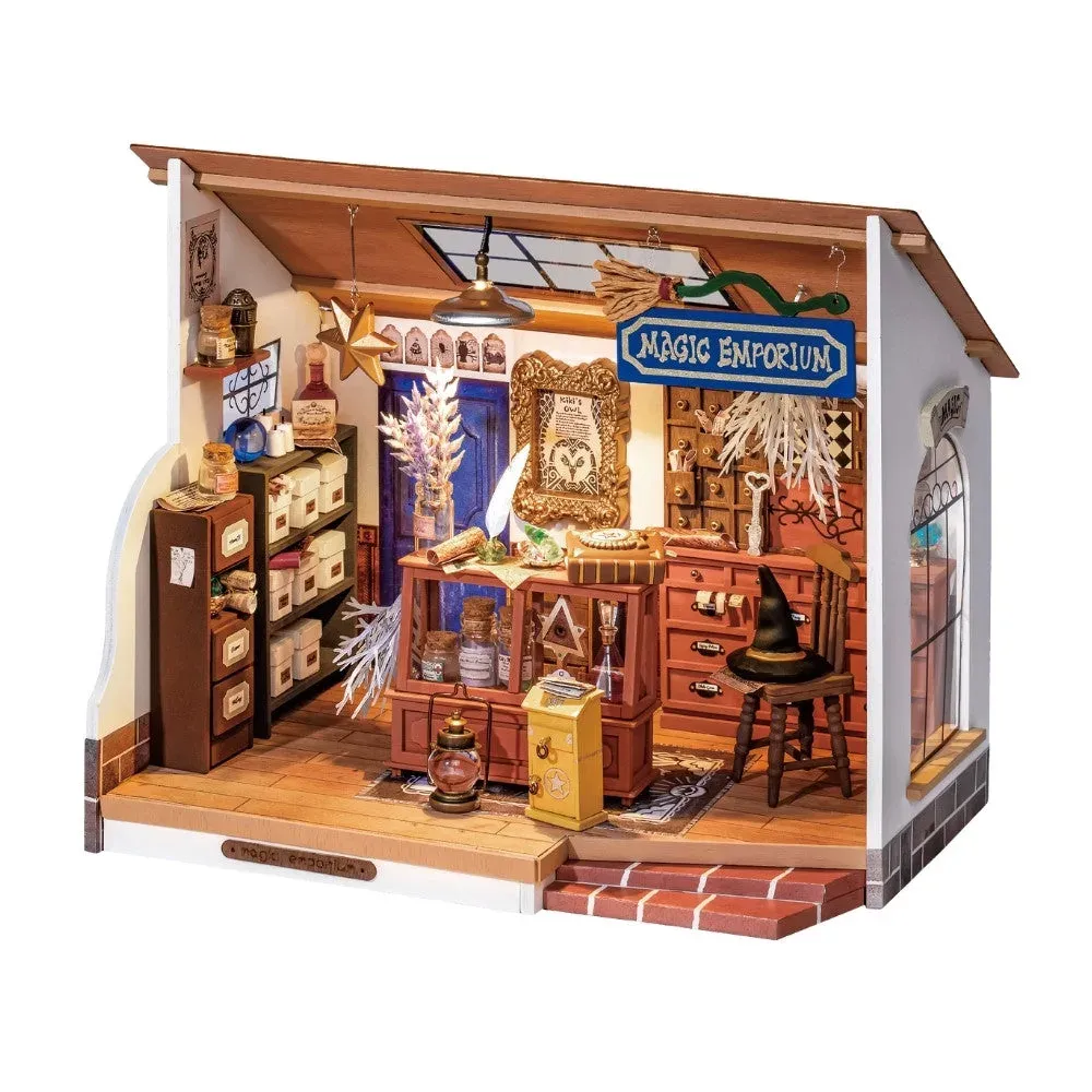 Maquette en bois maison miniature boutique magique : vue 2