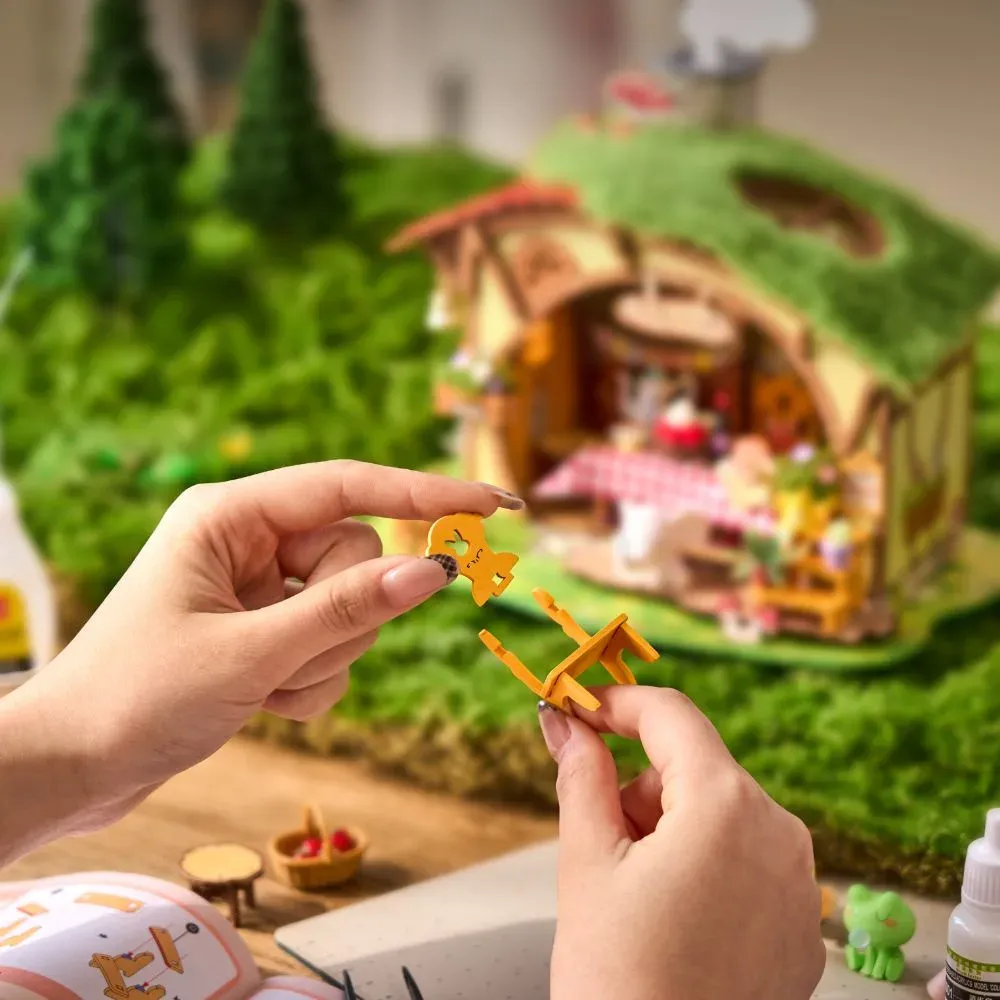 Puzzle 3D maison dans la forêt : vue 4