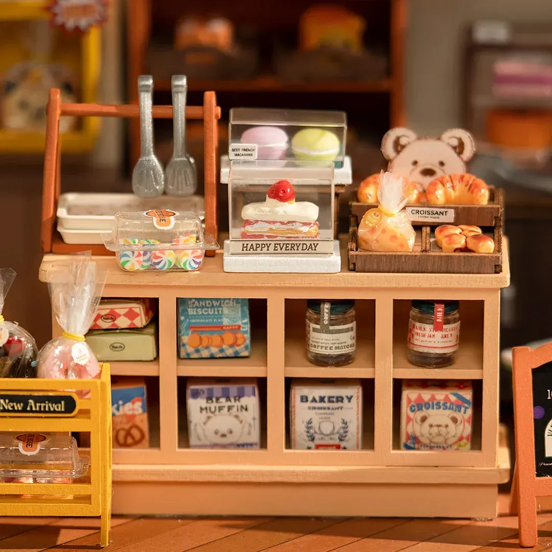 Maquette en bois maison miniature de pâtisserie : vue 3
