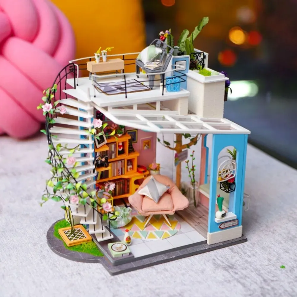 Maquette en bois maison miniature loft