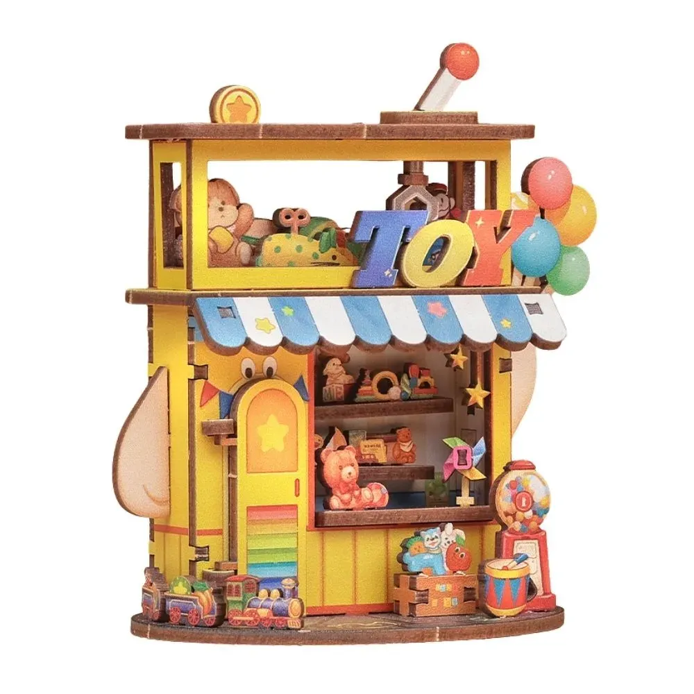 Maquette en bois magasin de jouets miniature : vue 2