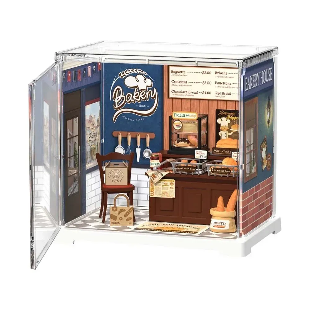 Maquette en bois maison miniature boulangerie au beurre : vue 2