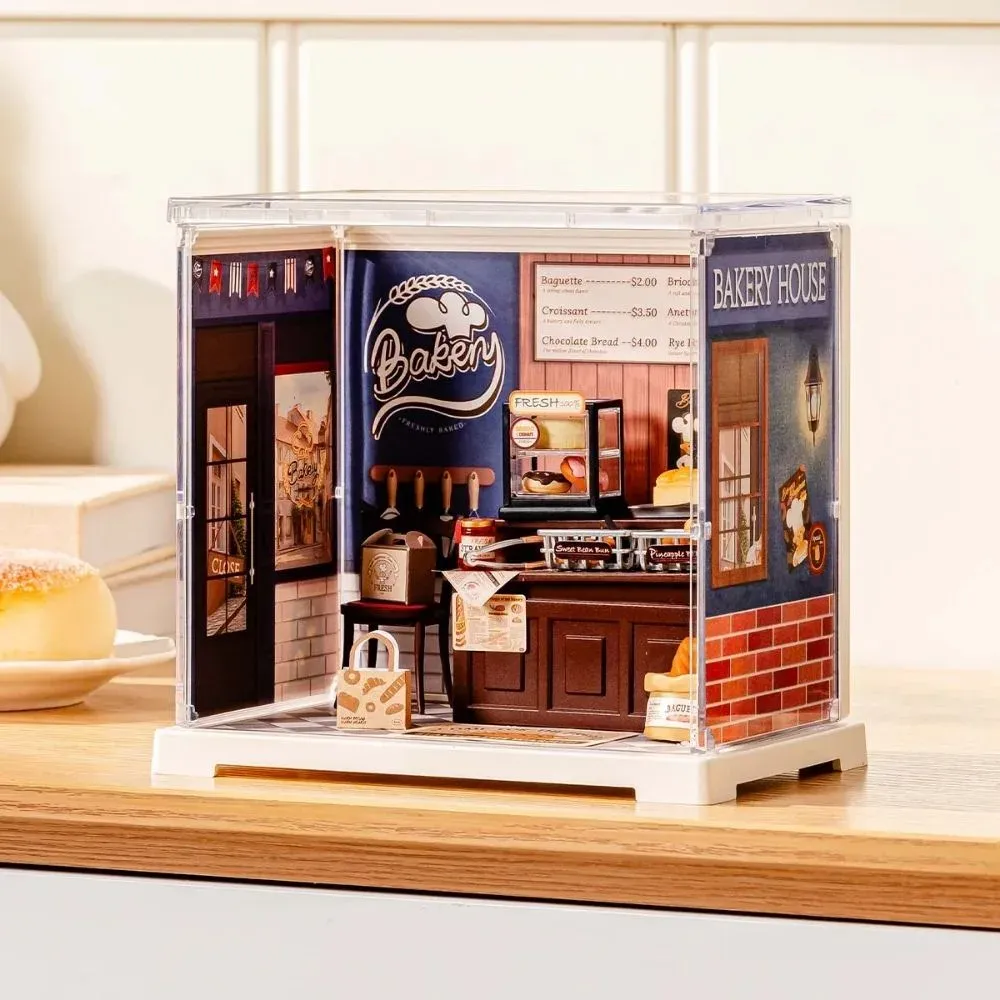 Maquette en bois maison miniature boulangerie au beurre : vue 3