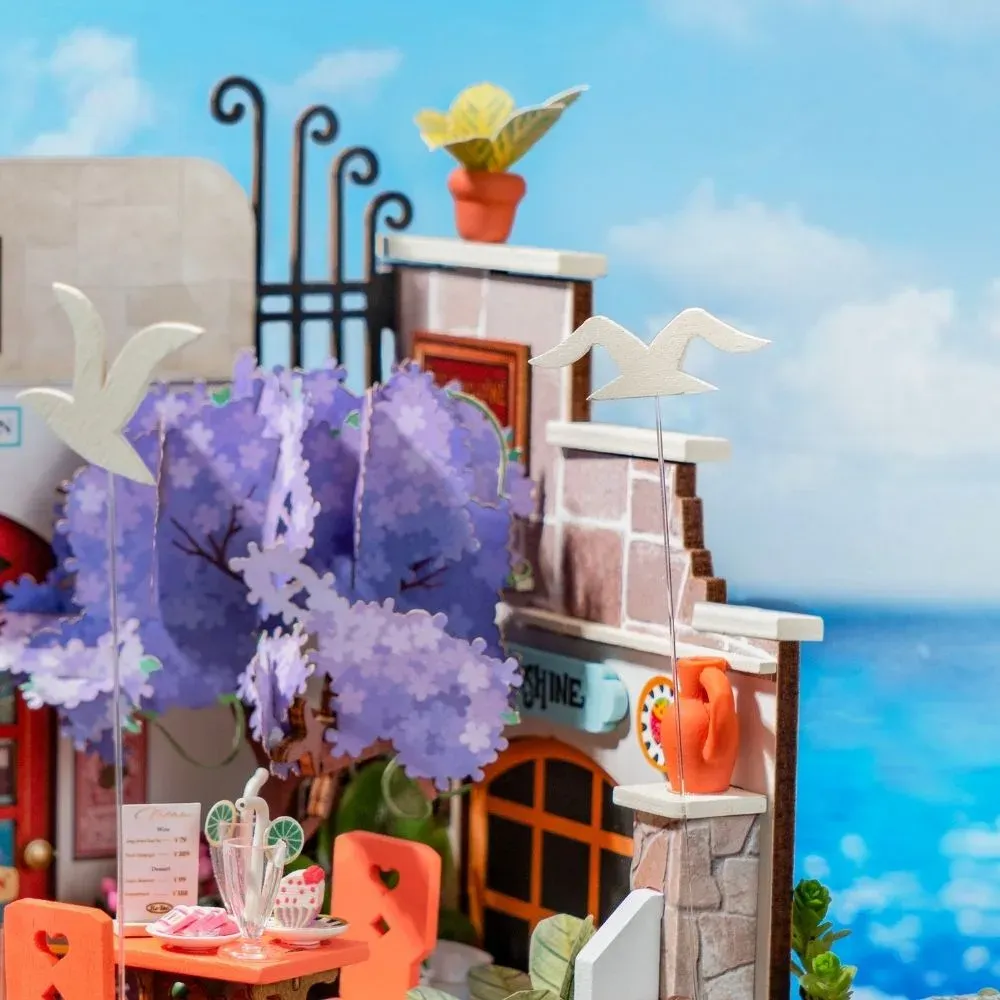 Maquette en bois restaurant miniature maritime : vue 4