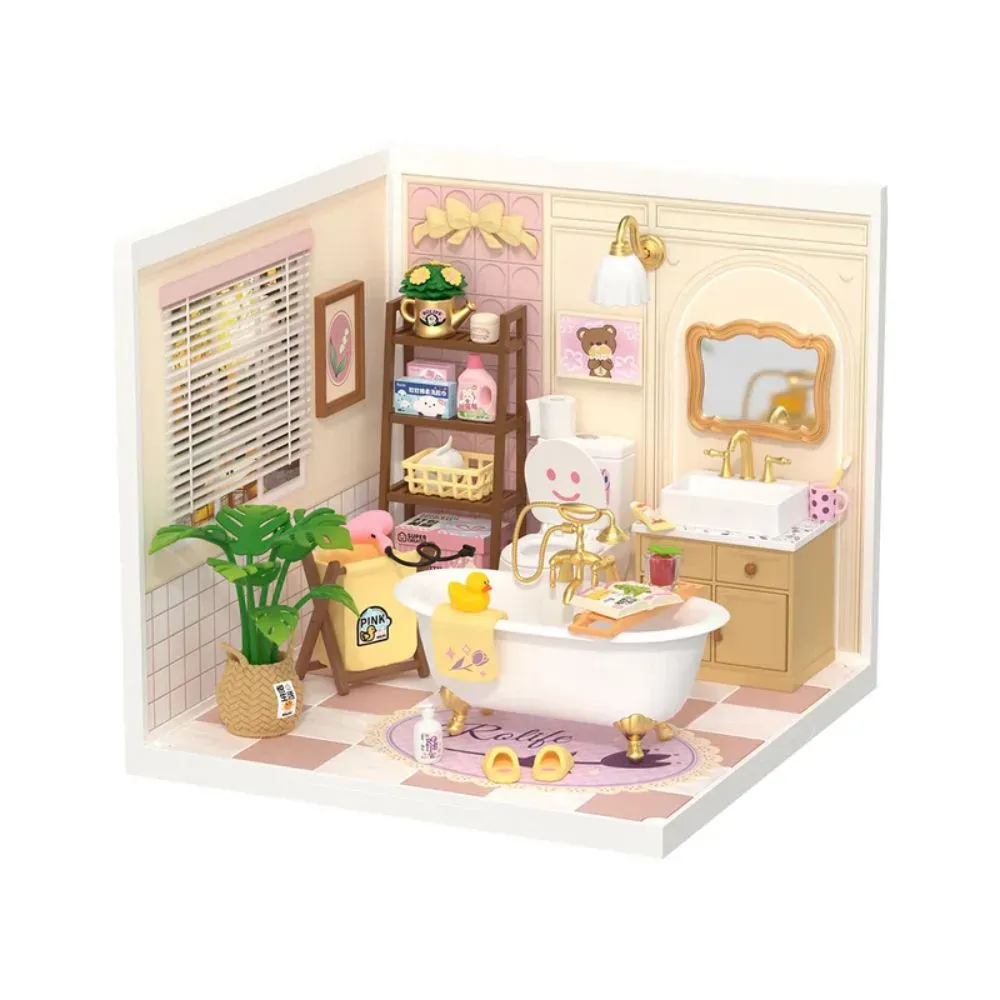 Maquette en bois salle de bain miniature pop : vue 2