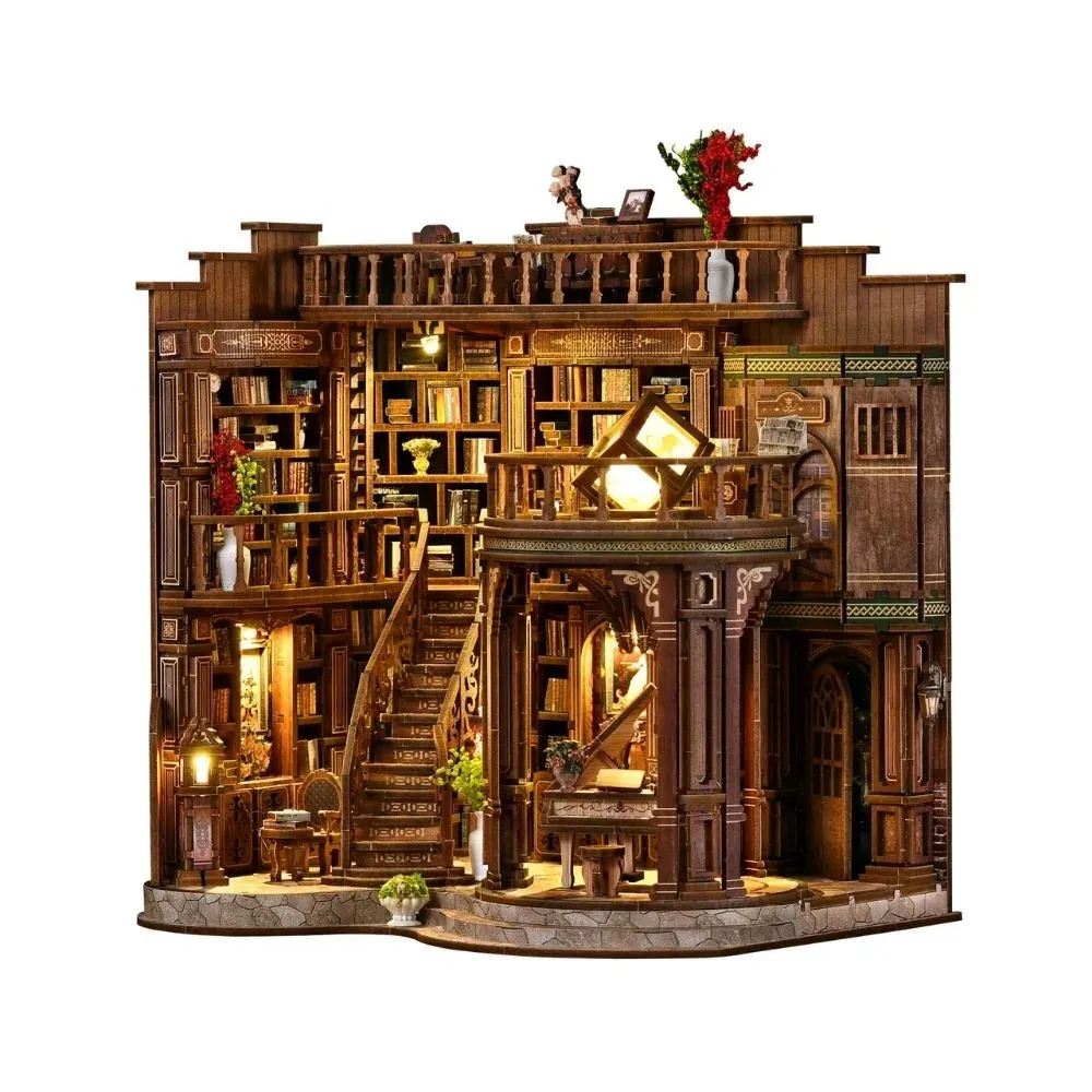 Maquette en bois salle de lecture onirique : vue 2