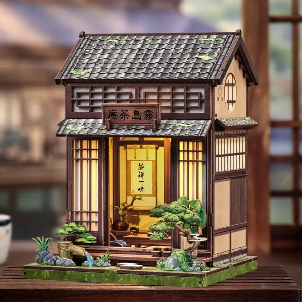 Maquette en bois salon de thé miniature : vue 3