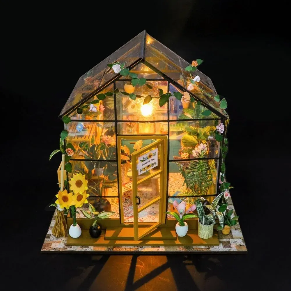 Maquette en bois serre ensoleillée miniature : vue 3