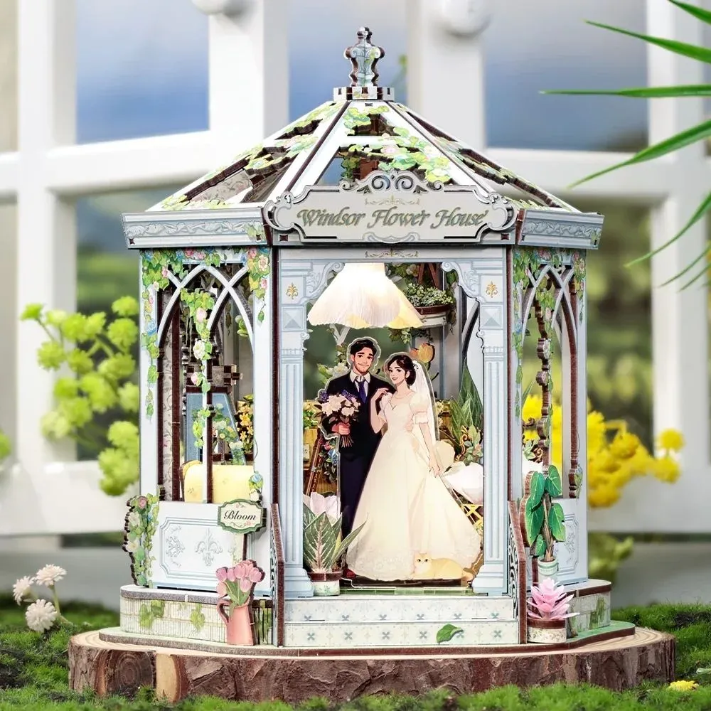 Maquette en bois serre romantique : vue 3