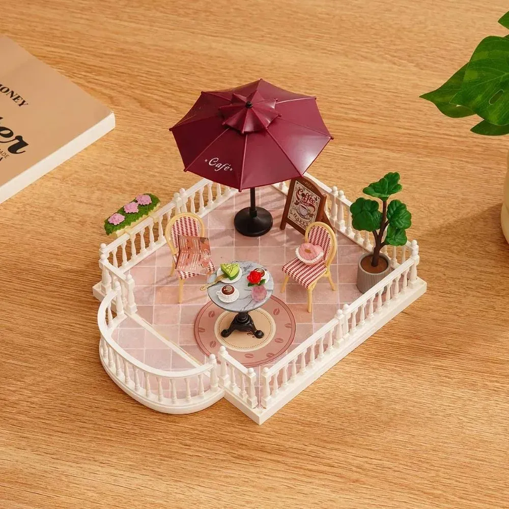 Maquette en bois terrasse de café chic