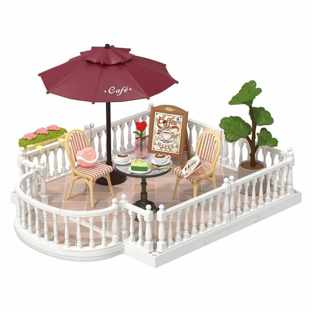 Maquette en bois terrasse de café chic : vue 2