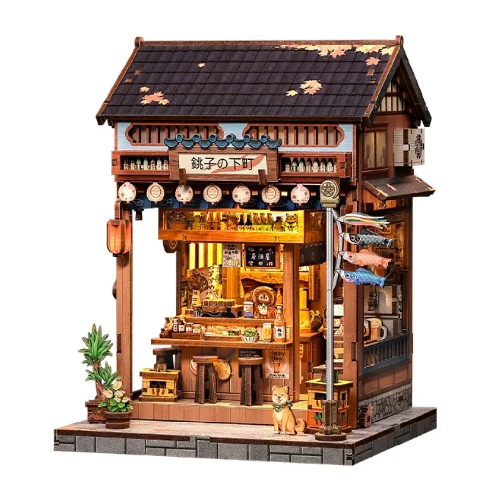 Maquette en bois maison miniature vieux quartier de Choshi : vue 2