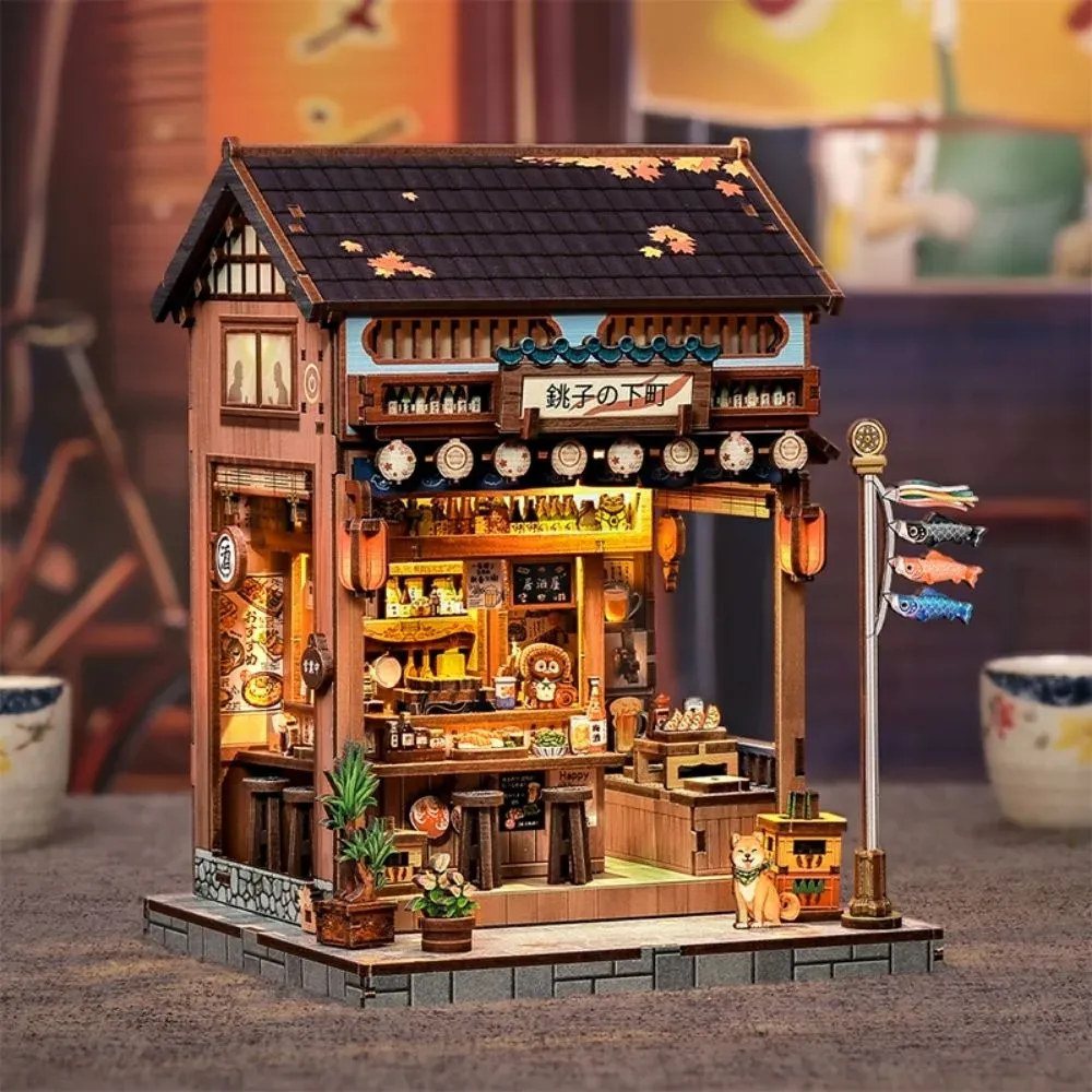 Maquette en bois maison miniature vieux quartier de Choshi : vue 4