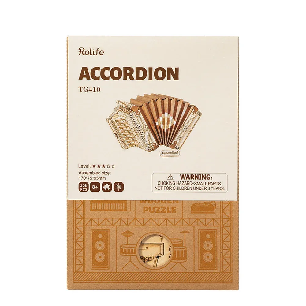 Puzzle 3D Accordéon : vue 3