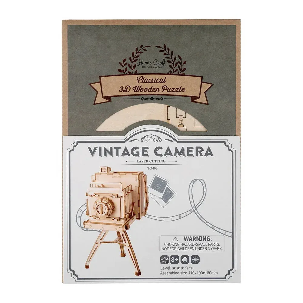 Puzzle 3D appareil photo vintage : vue 3