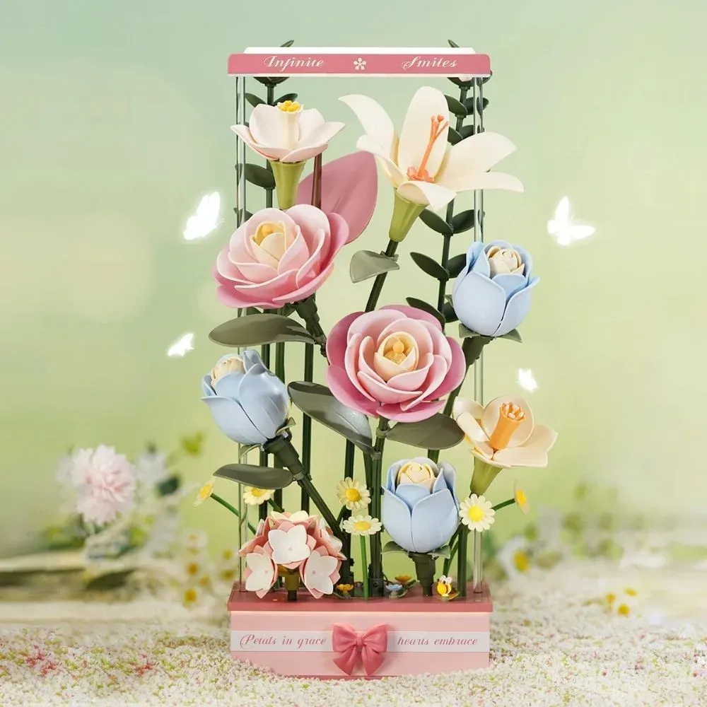 Puzzle 3D boîte de bouquet fleurissant