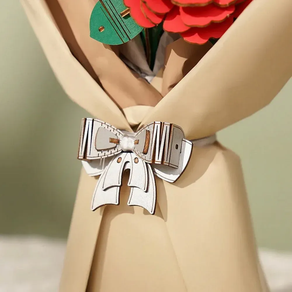 Puzzle 3D Bouquet de fleurs en bois : vue 4