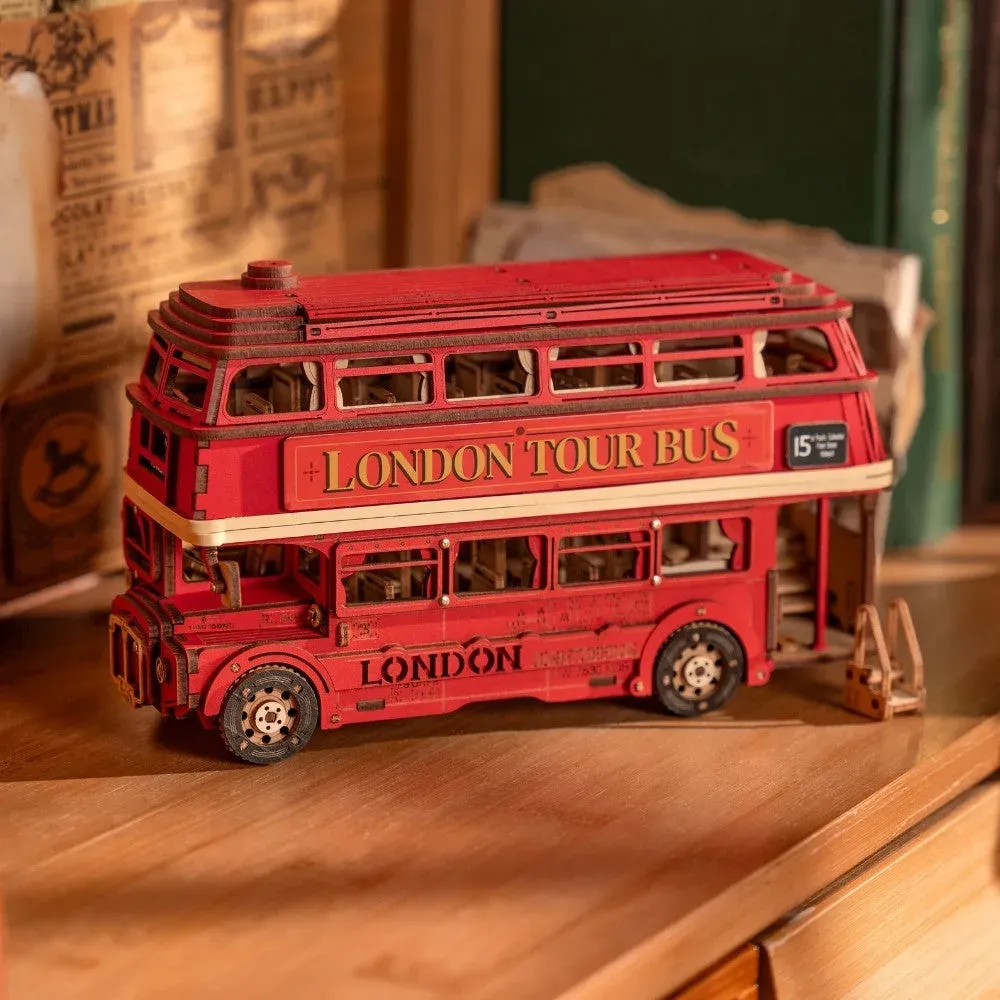 Puzzle 3D Bus touristique de Londres : vue 3