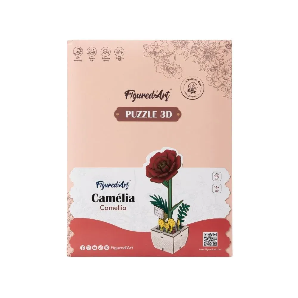 Puzzle 3D camélia : vue 2