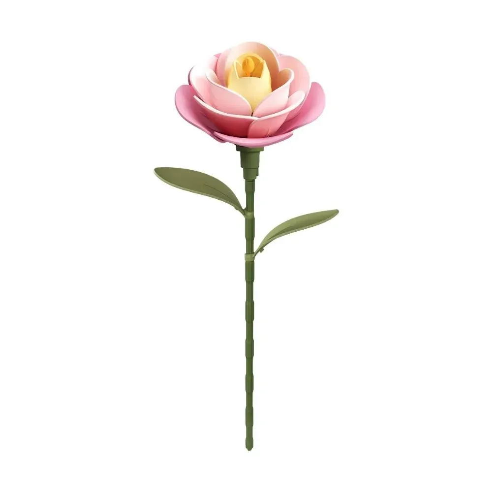 Puzzle 3D Camélia rose : vue 2
