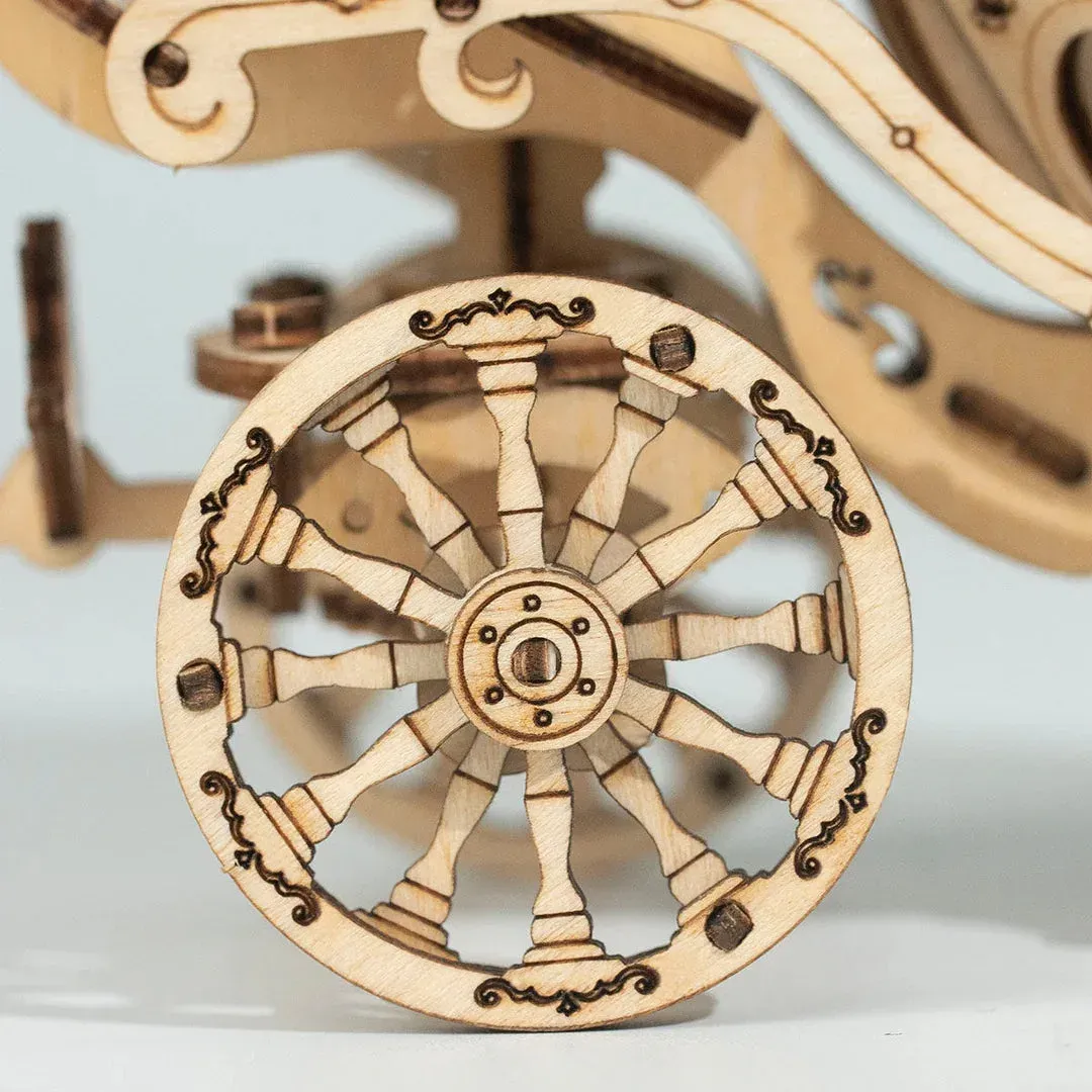 Puzzle 3D chariot à citrouille : vue 3