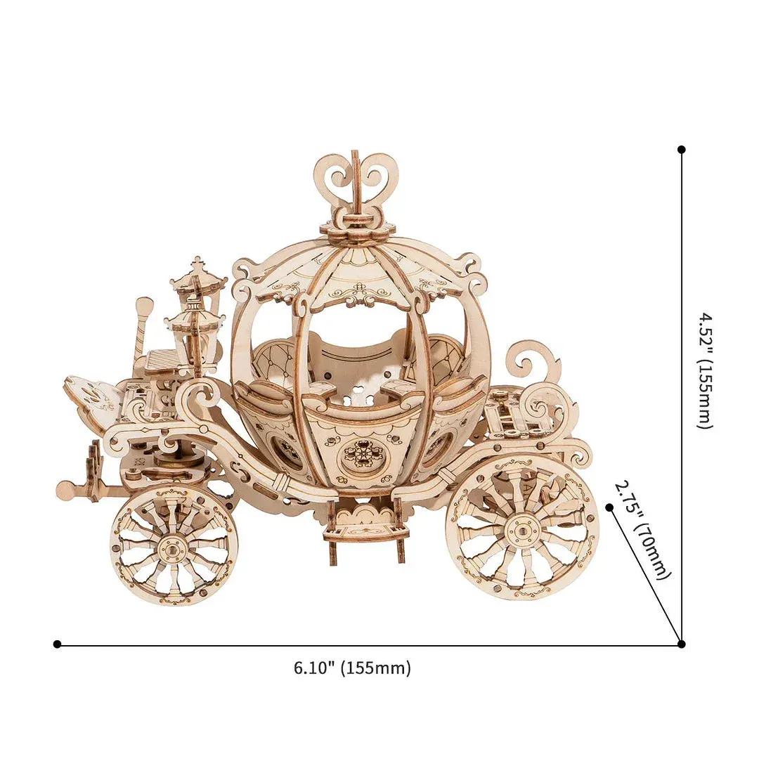 Puzzle 3D chariot à citrouille : vue 4