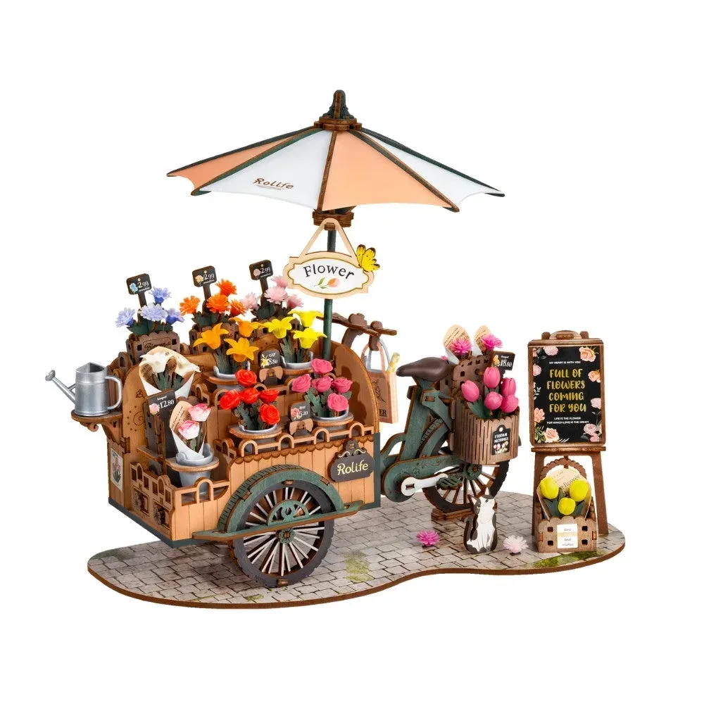Puzzle 3D Chariot de fleurs : vue 2