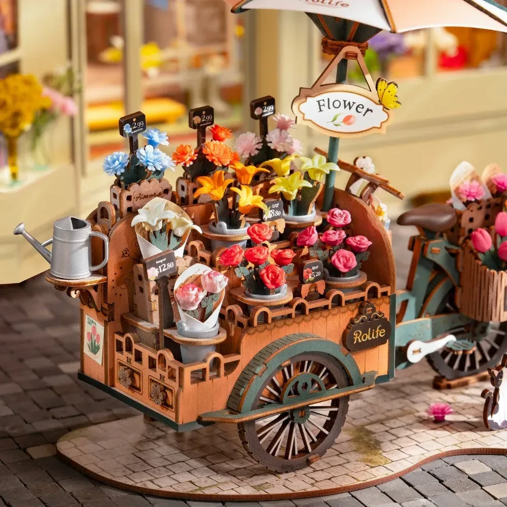 Puzzle 3D Chariot de fleurs : vue 3