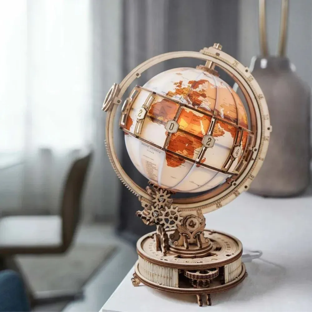 Puzzle 3D globe lumineux : vue 3