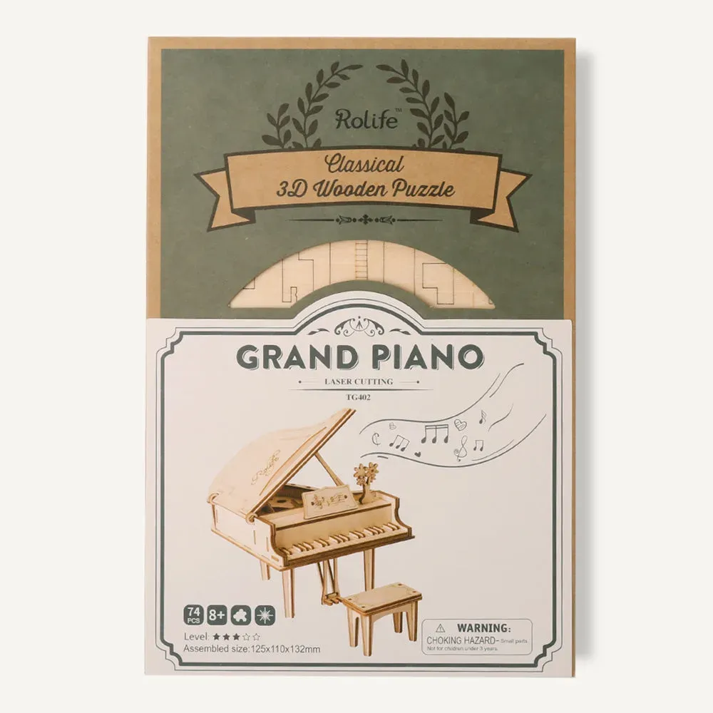 Puzzle 3D grand piano : vue 3