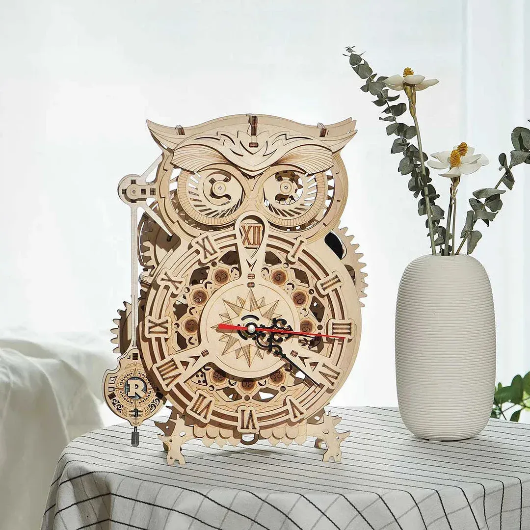 Puzzle 3D horloge hibou