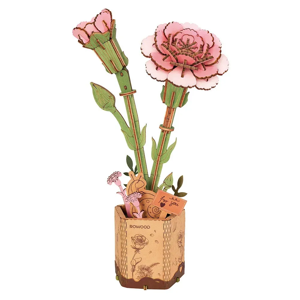 Puzzle 3D Œillet rose : vue 2