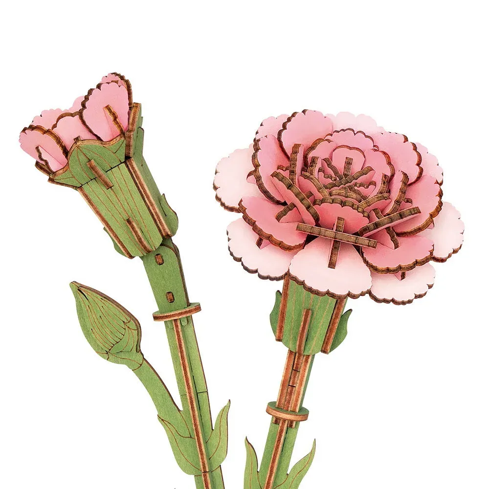 Puzzle 3D Œillet rose : vue 4