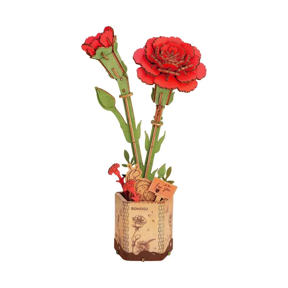 Puzzle 3D œillet rouge : vue 2