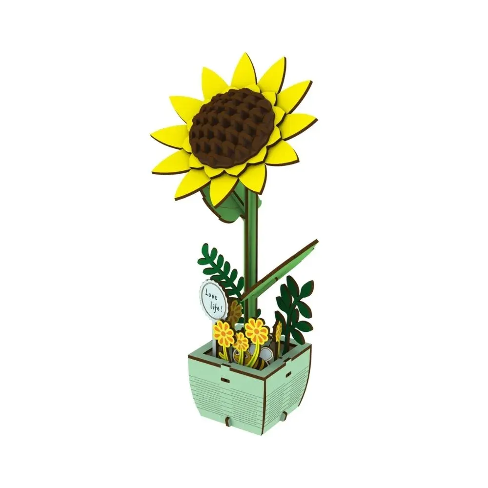 Puzzle 3D joli tournesol : vue 3