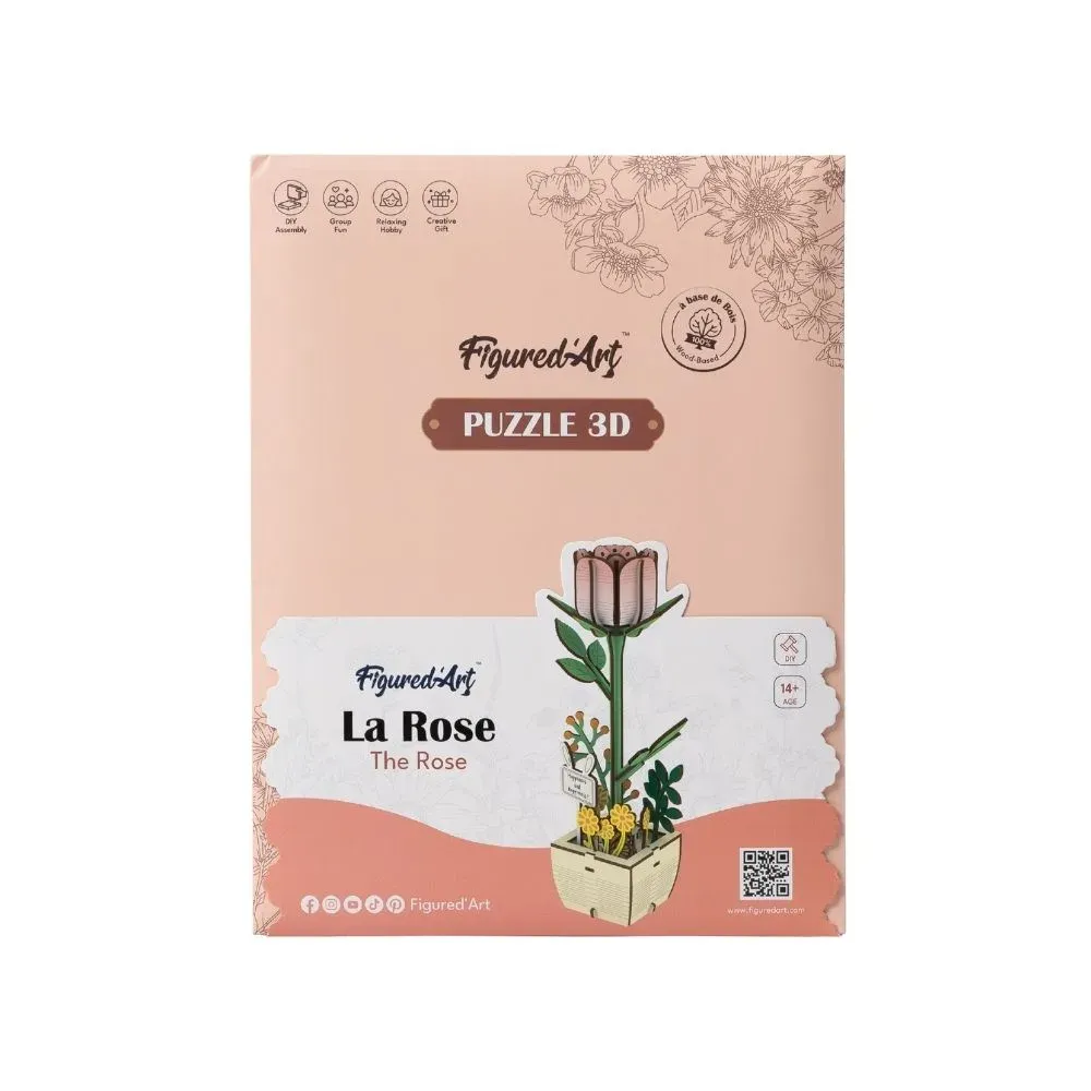 Puzzle 3D La Rose : vue 2