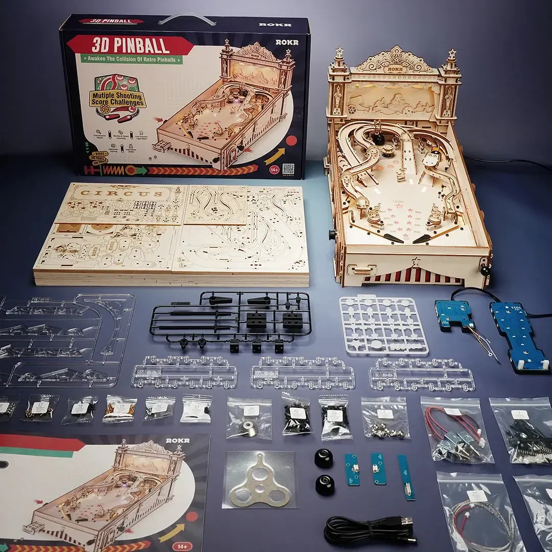 Puzzle 3D Machine de flipper : vue 4