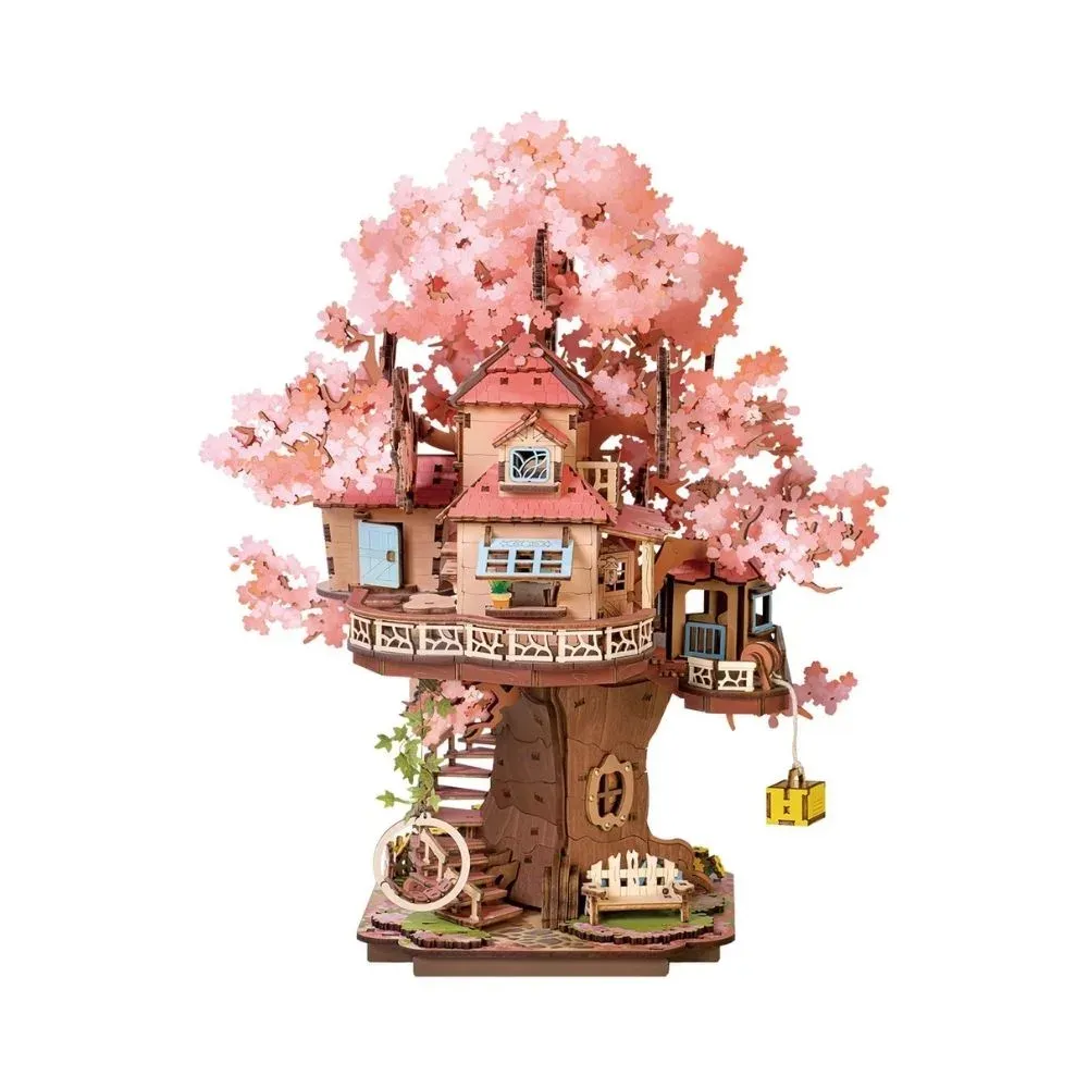 Puzzle 3D Maison dans l'Arbre de Sakura : vue 2
