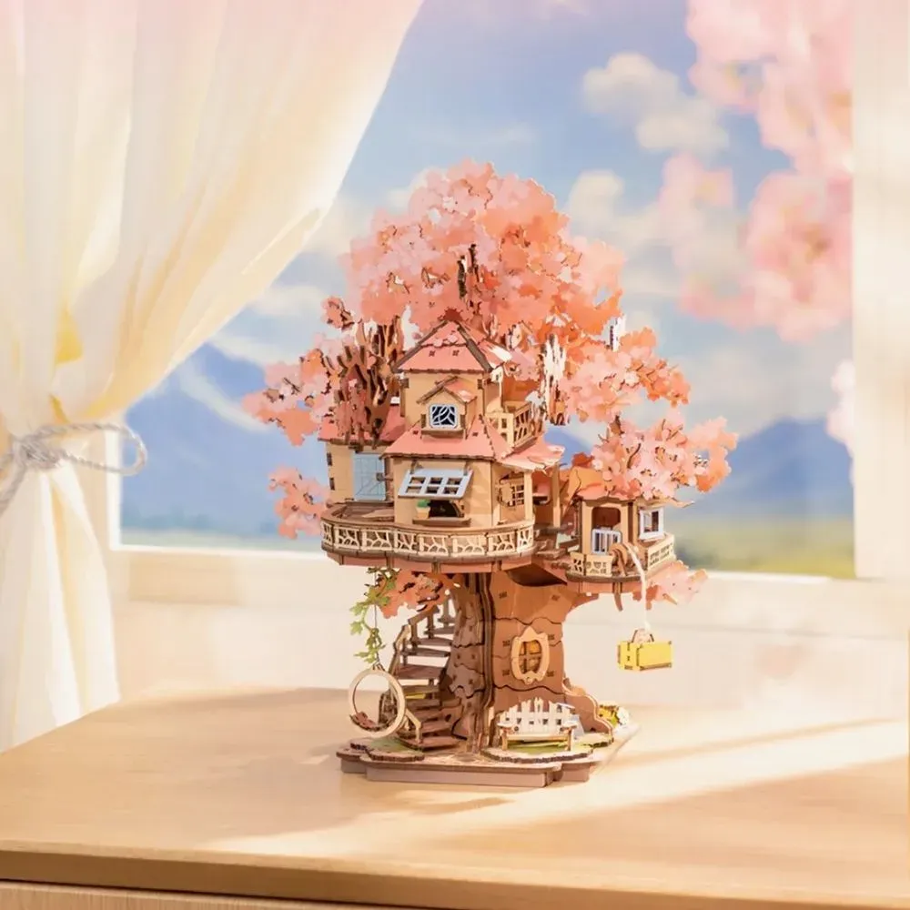 Puzzle 3D Maison dans l'Arbre de Sakura : vue 4