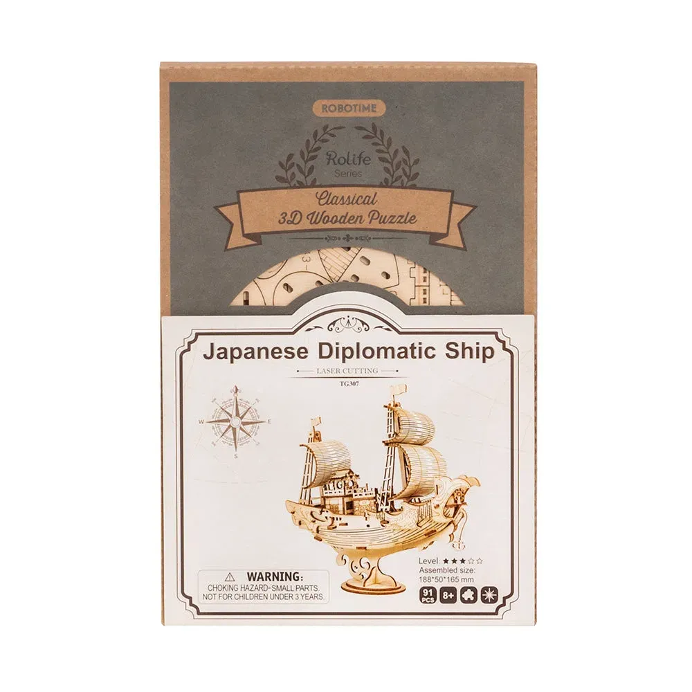 Puzzle 3D Navire diplomatique japonais : vue 3