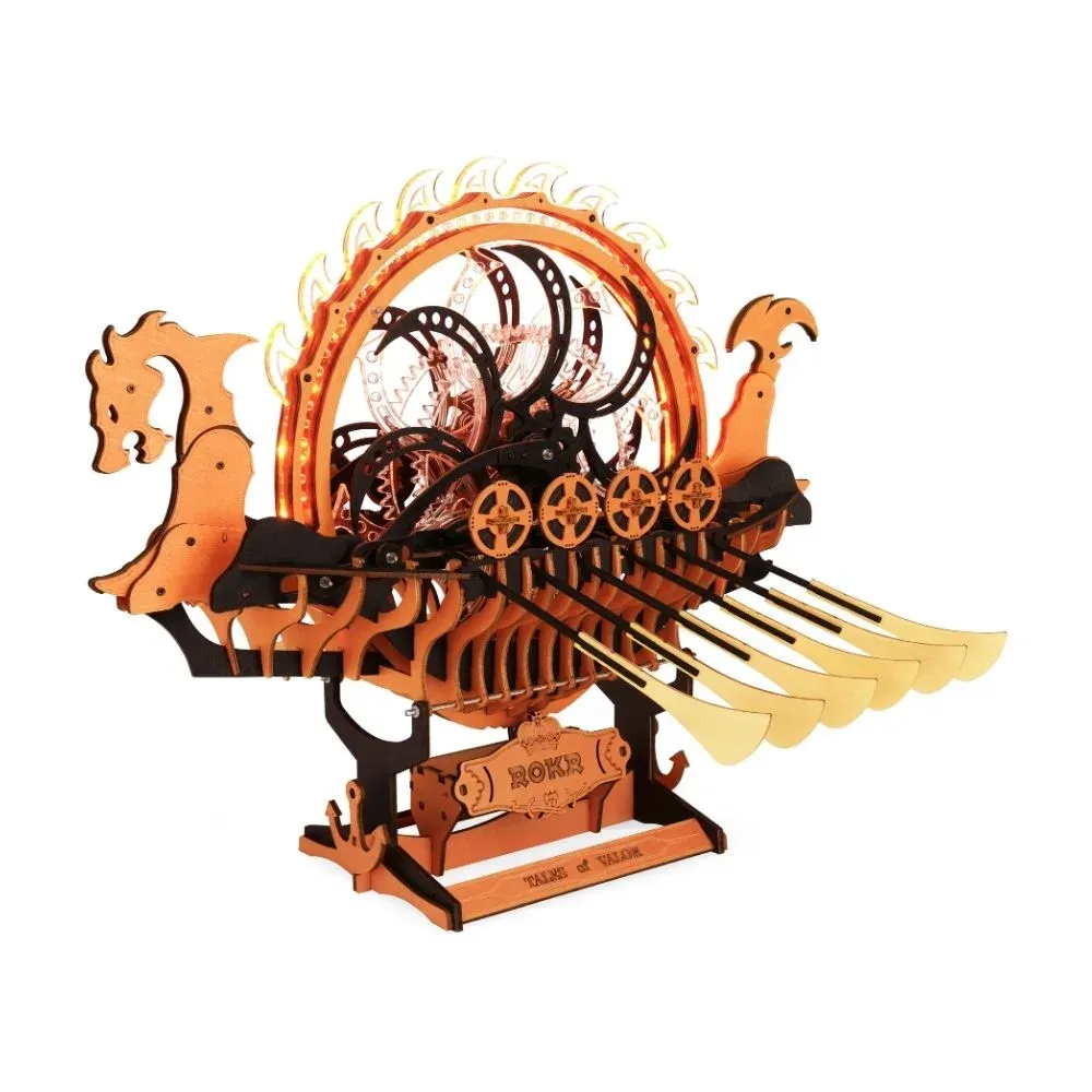 Puzzle 3D navire dragon viking : vue 2
