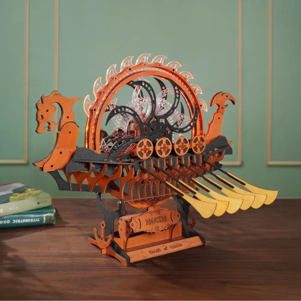 Puzzle 3D navire dragon viking : vue 3