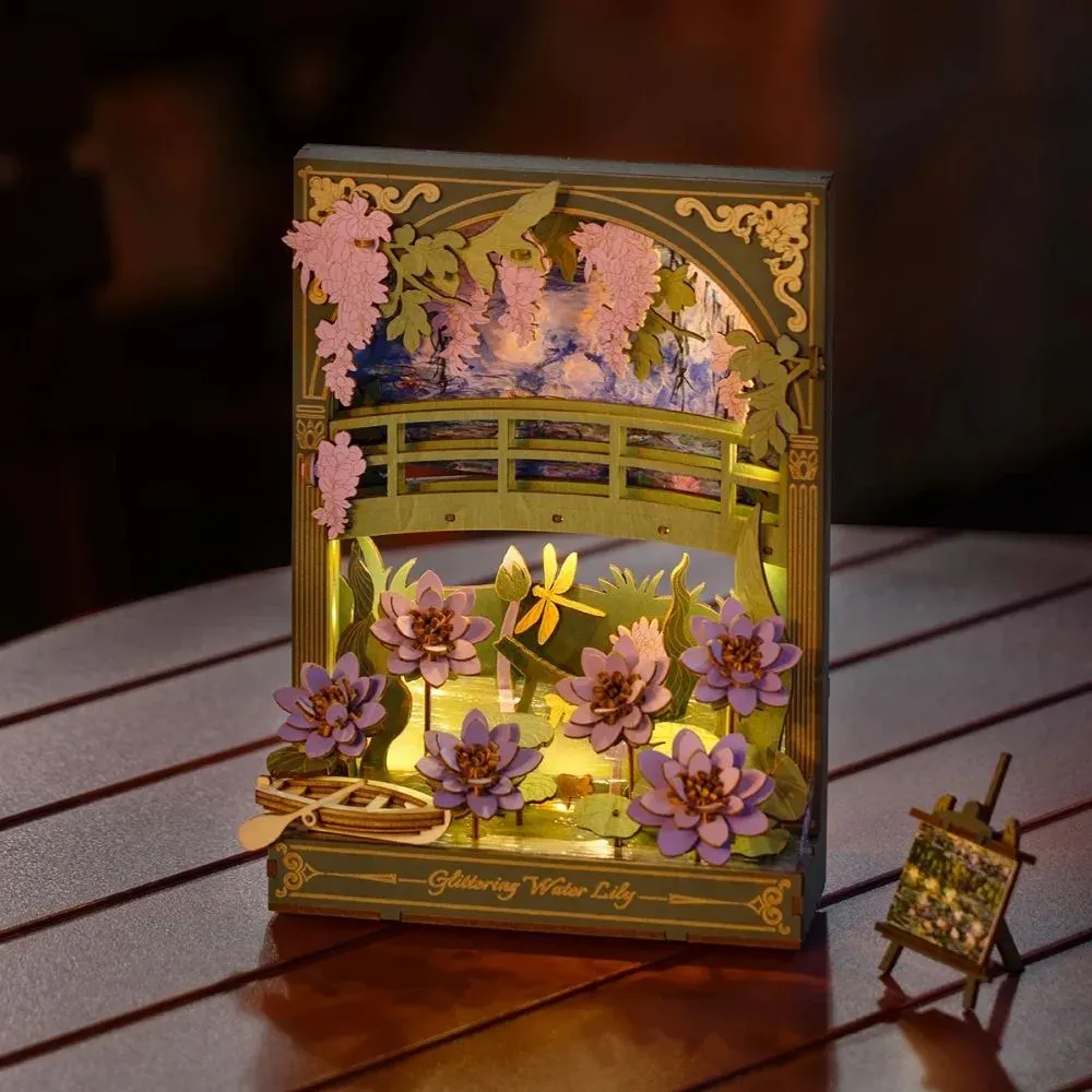 Puzzle 3D Nénuphar scintillant : vue 3